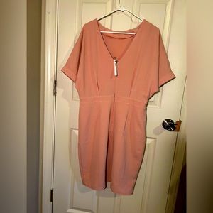 ASOS TALL Smart Woven Mini Dress with V Back